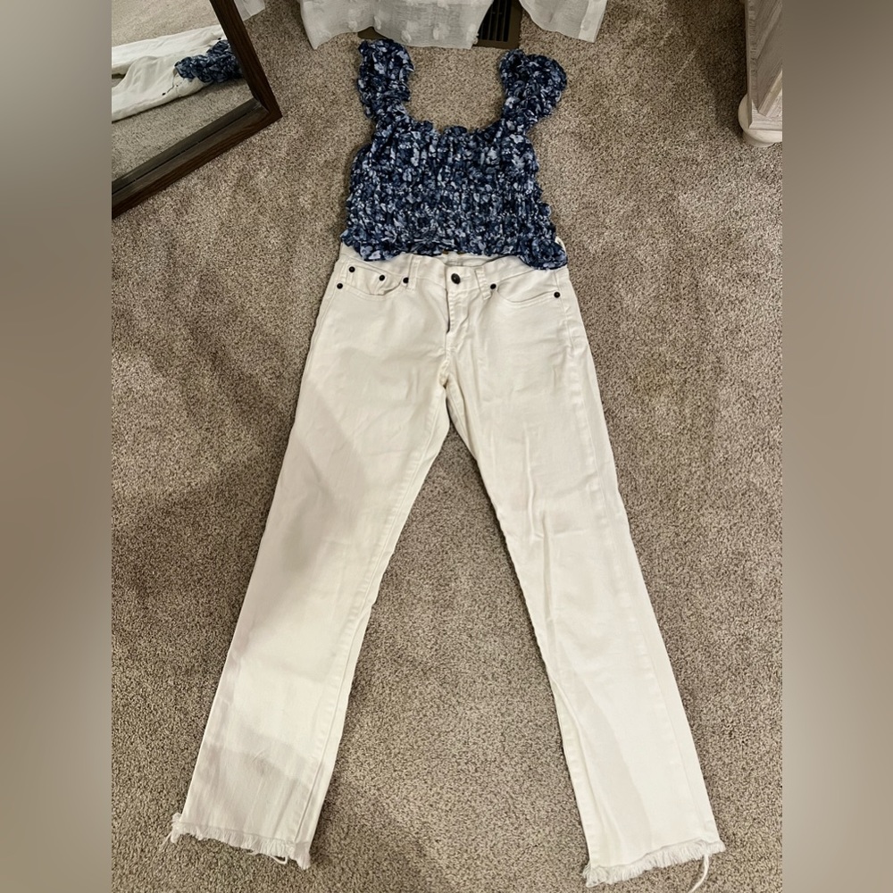 White Lucky Brand Straight Jeans